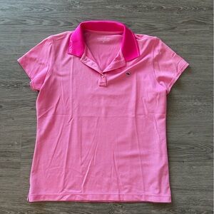Vineyard Vines Vibrant Pink Performance Polo